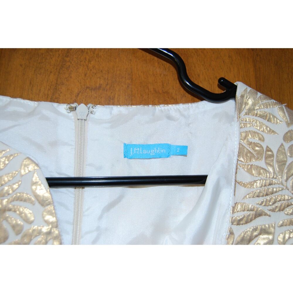 J. McLaughlin GOLD FOIL DRESS WOMEN'S SIZE 2